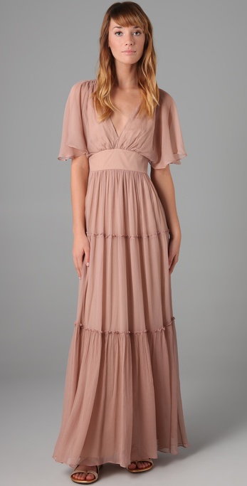 Lyst - Twelfth Street Cynthia Vincent Tiered Long Dress in Natural