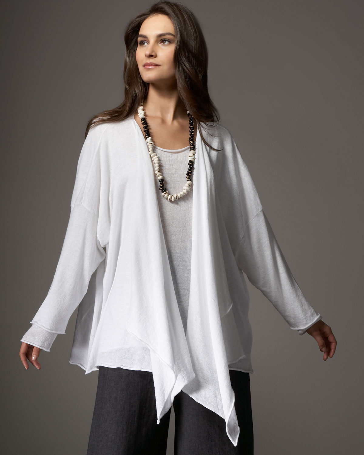Lyst - Eskandar Draped Linen-cotton Jacket in White
