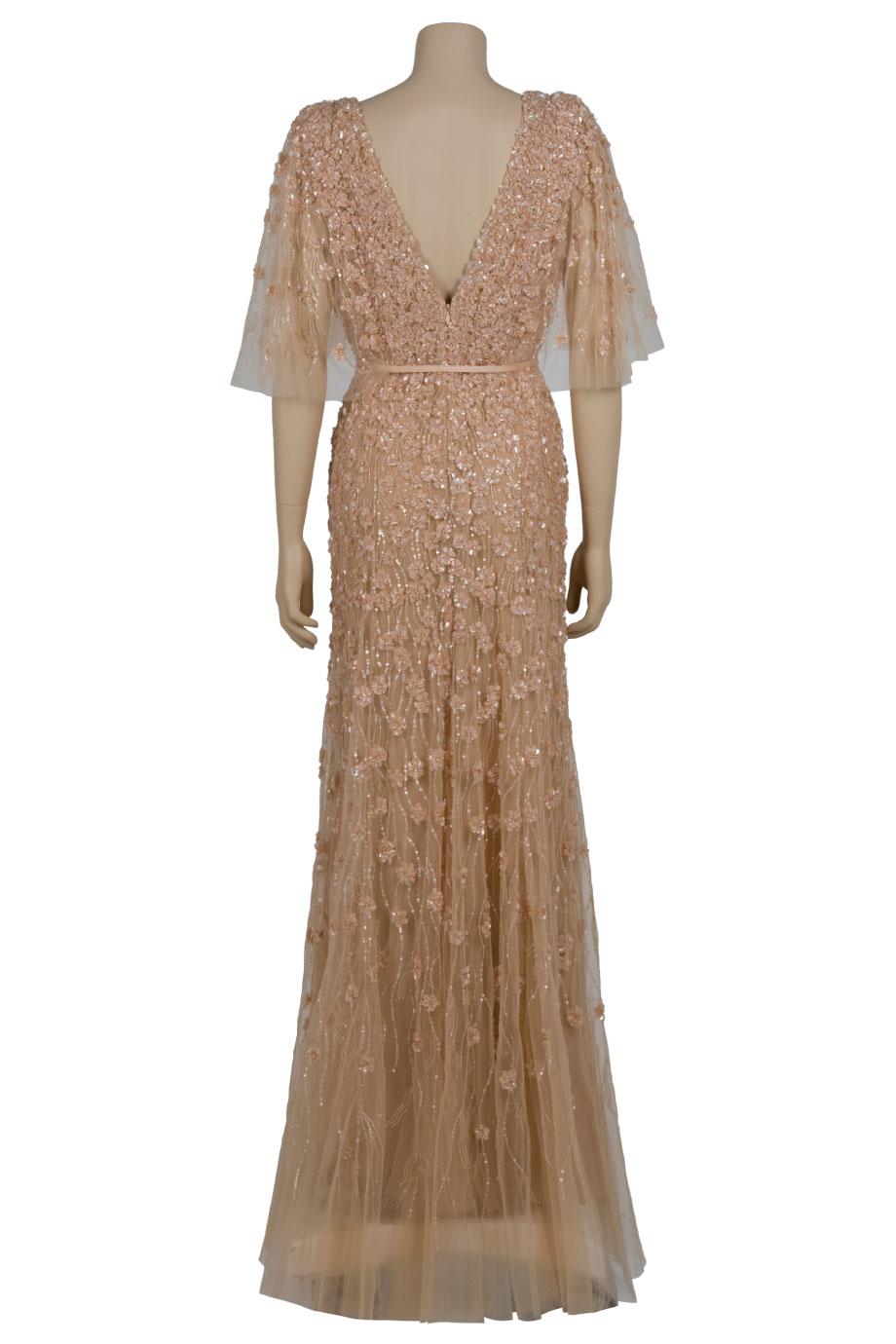 sequin floral gown
