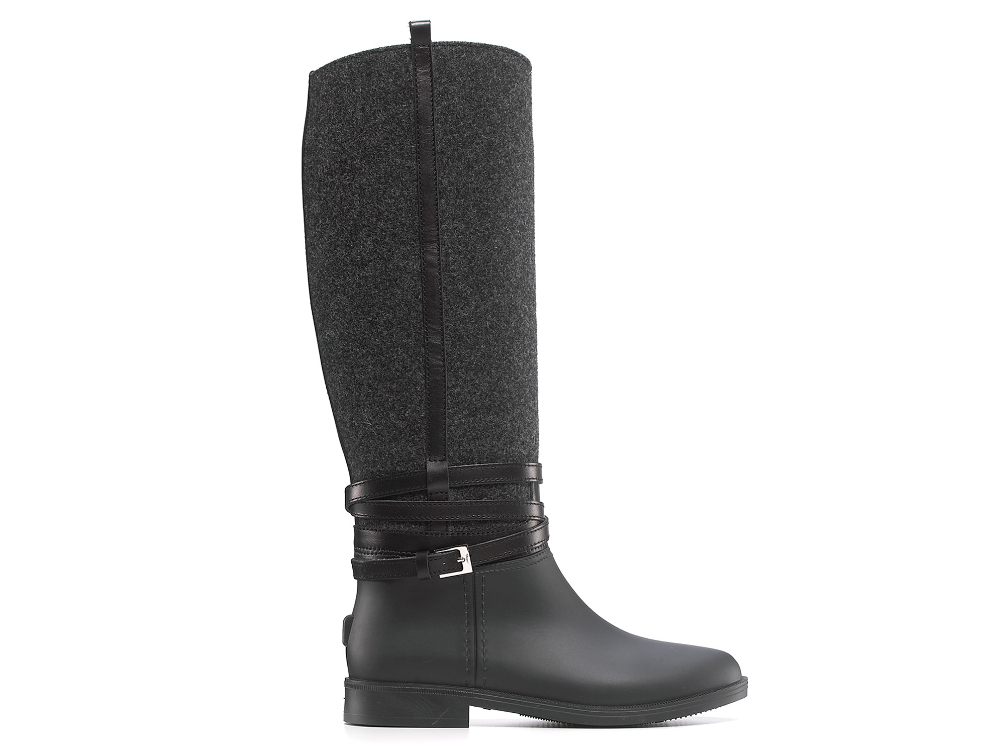 Ferragamo Cordelia Rain Riding Boots in Black | Lyst