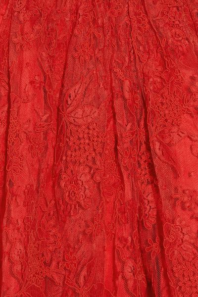 Issa Lace Strapless Dress in Red (scarlet) | Lyst