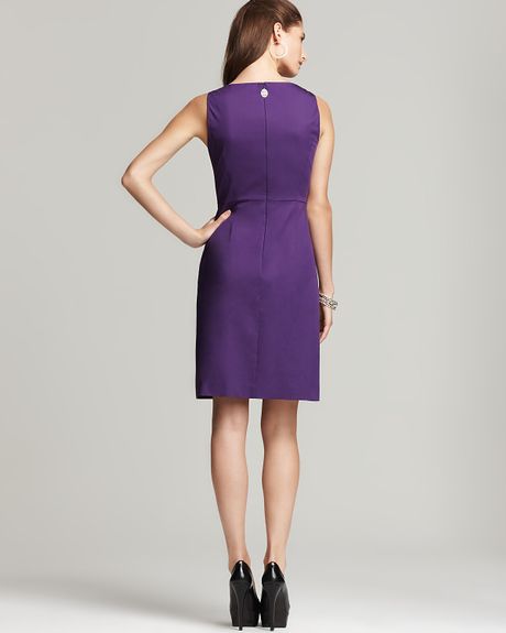 Elie Tahari Weaver Empire Waist Poplin Dress in Purple (royal purple ...