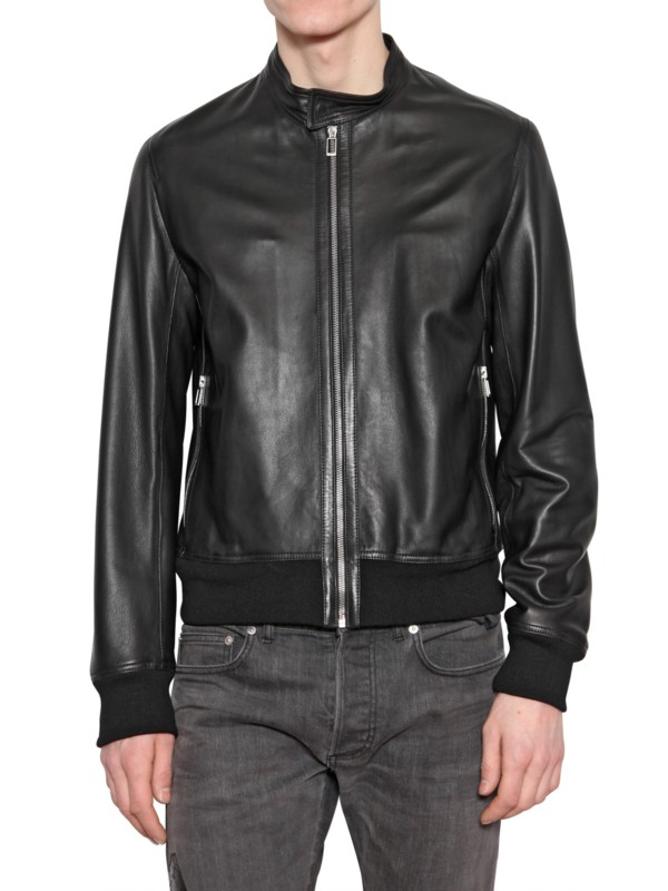 Dior Homme Lambskin Nappa Leather Jacket in Black for Men | Lyst