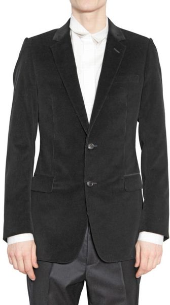 Dior Homme Ribbed Velvet Jacket in Black for Men | Lyst