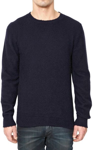 Marc Jacobs Pilled Cashmere Round Collar Sweater in Blue for Men (navy ...