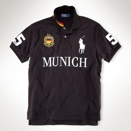 Polo Ralph Lauren Custom-fit Big Pony City Polo in Black for Men (polo ...