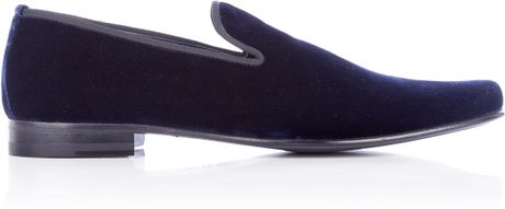 D&g Navy Velvet Smoking Shoes in Blue for Men (navy) | Lyst