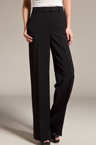 Alexander Wang Wide Leg Pant in Black | Lyst