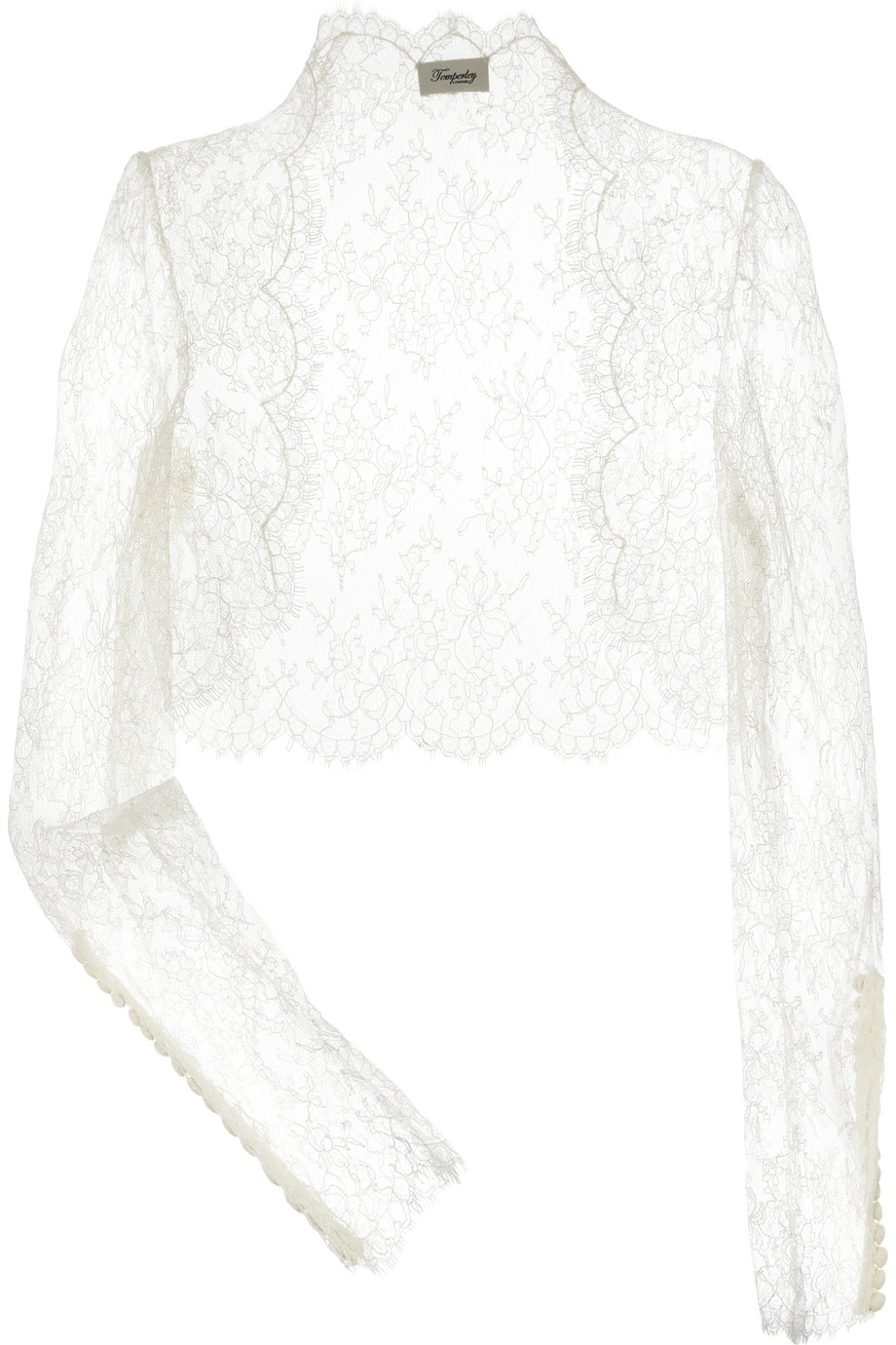 Lyst - Temperley london Selphie Lace Shrug in White
