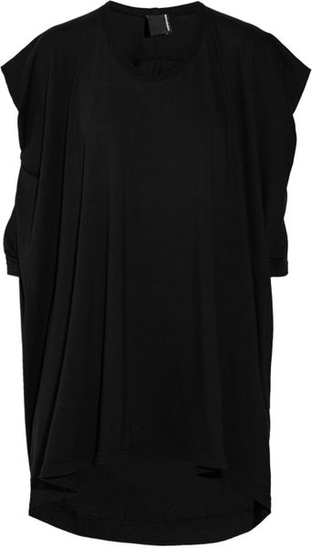 Complexgeometries Draped Cotton-jersey Oversized T-shirt in Black | Lyst
