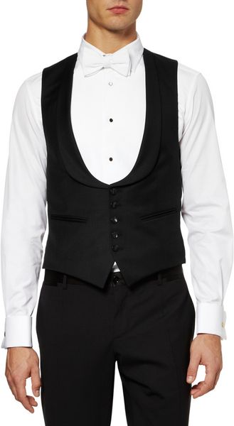 Saint Laurent Evening Waistcoat in Black for Men | Lyst