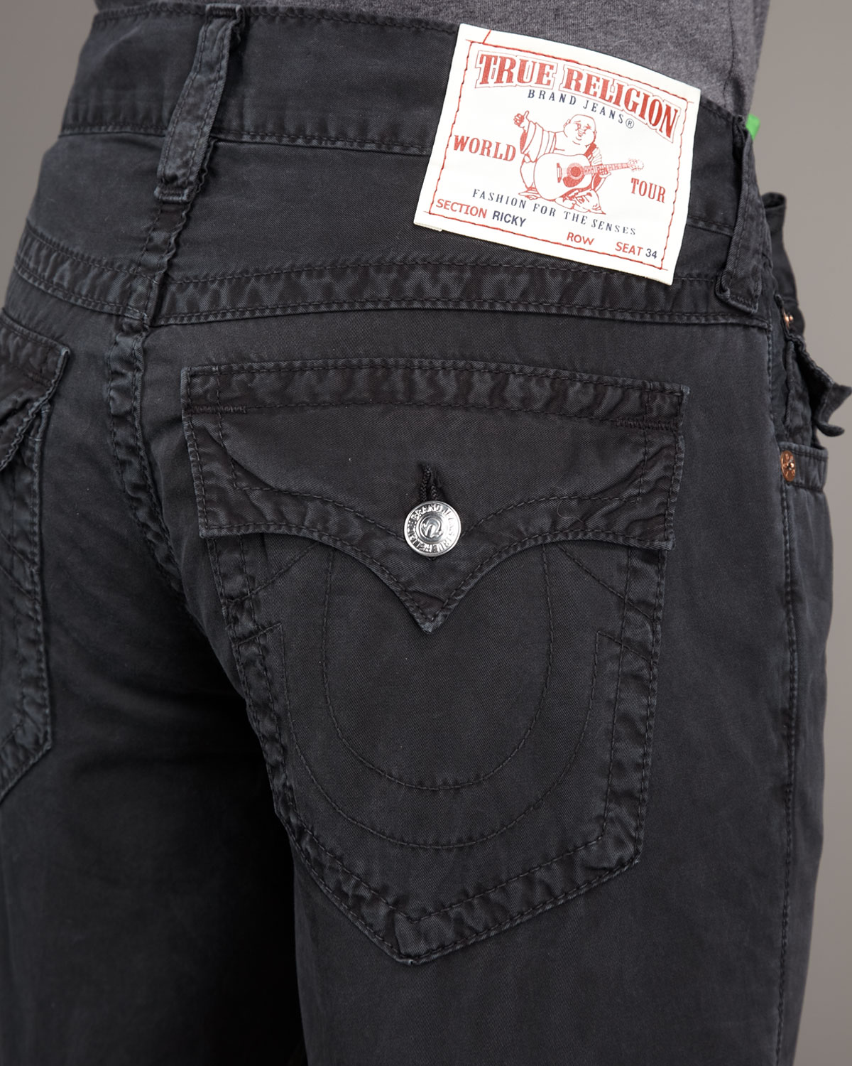 true religion black pants