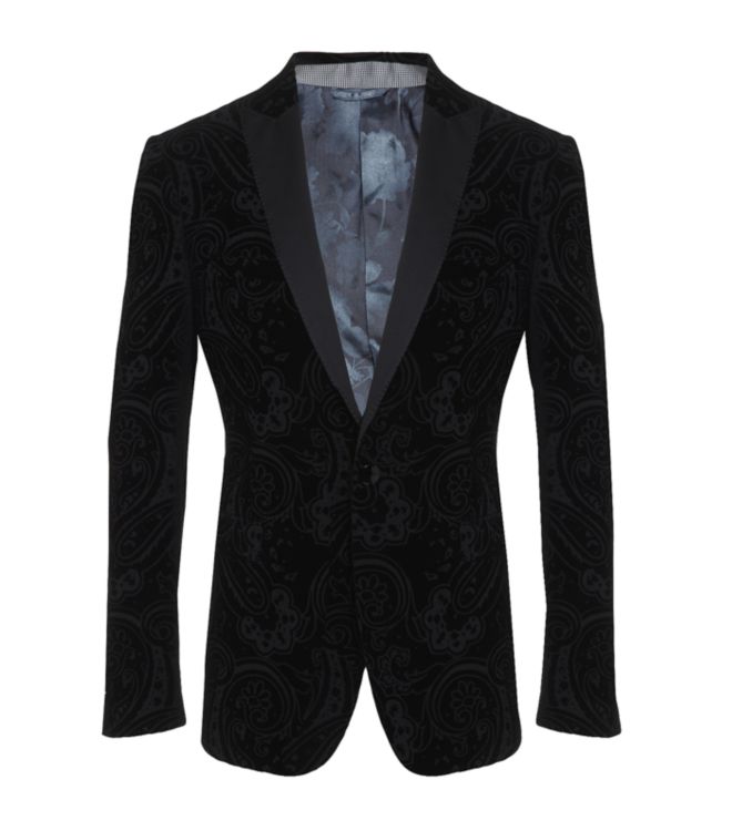 Etro Devore Tuxedo Jacket in Black for Men | Lyst