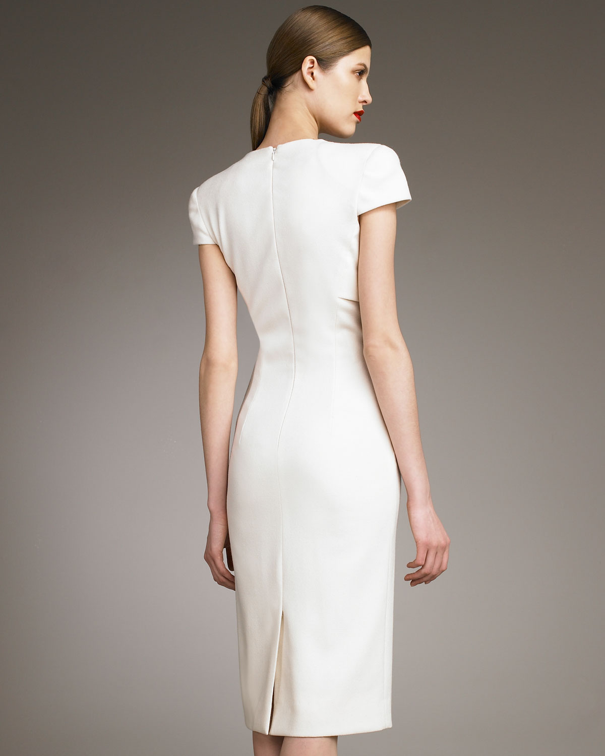 Lyst Alexander Mcqueen Illusion Bolero Sheath Dress In White Gallery