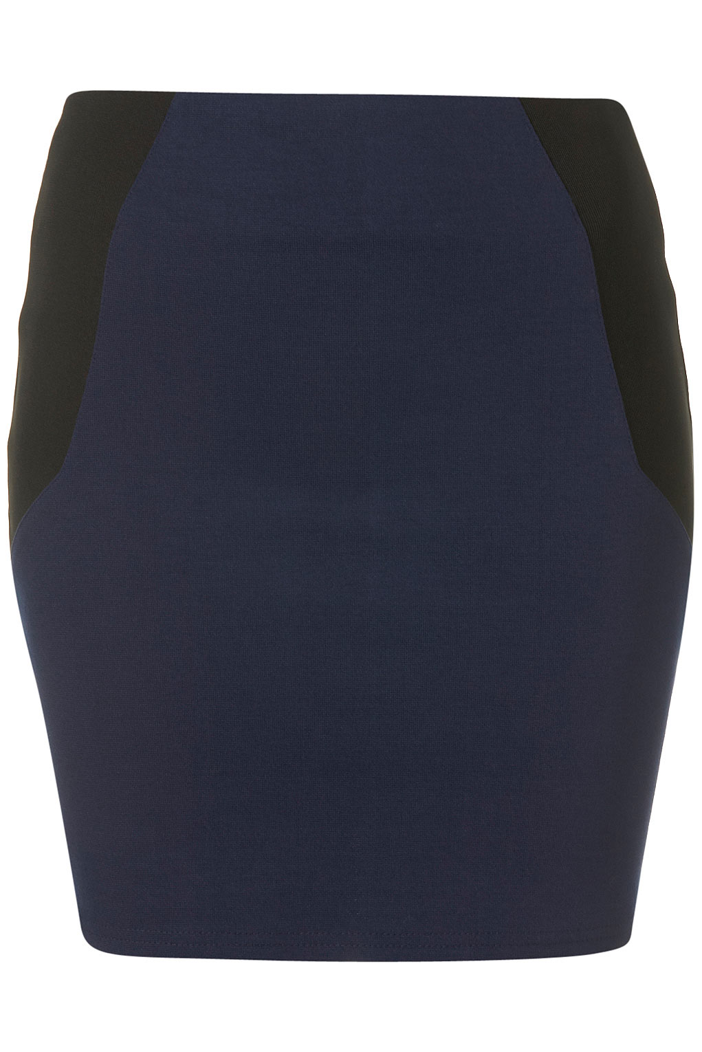 Topshop Navy Elasticated Side Bodycon Mini Skirt in Blue (navy blue) | Lyst