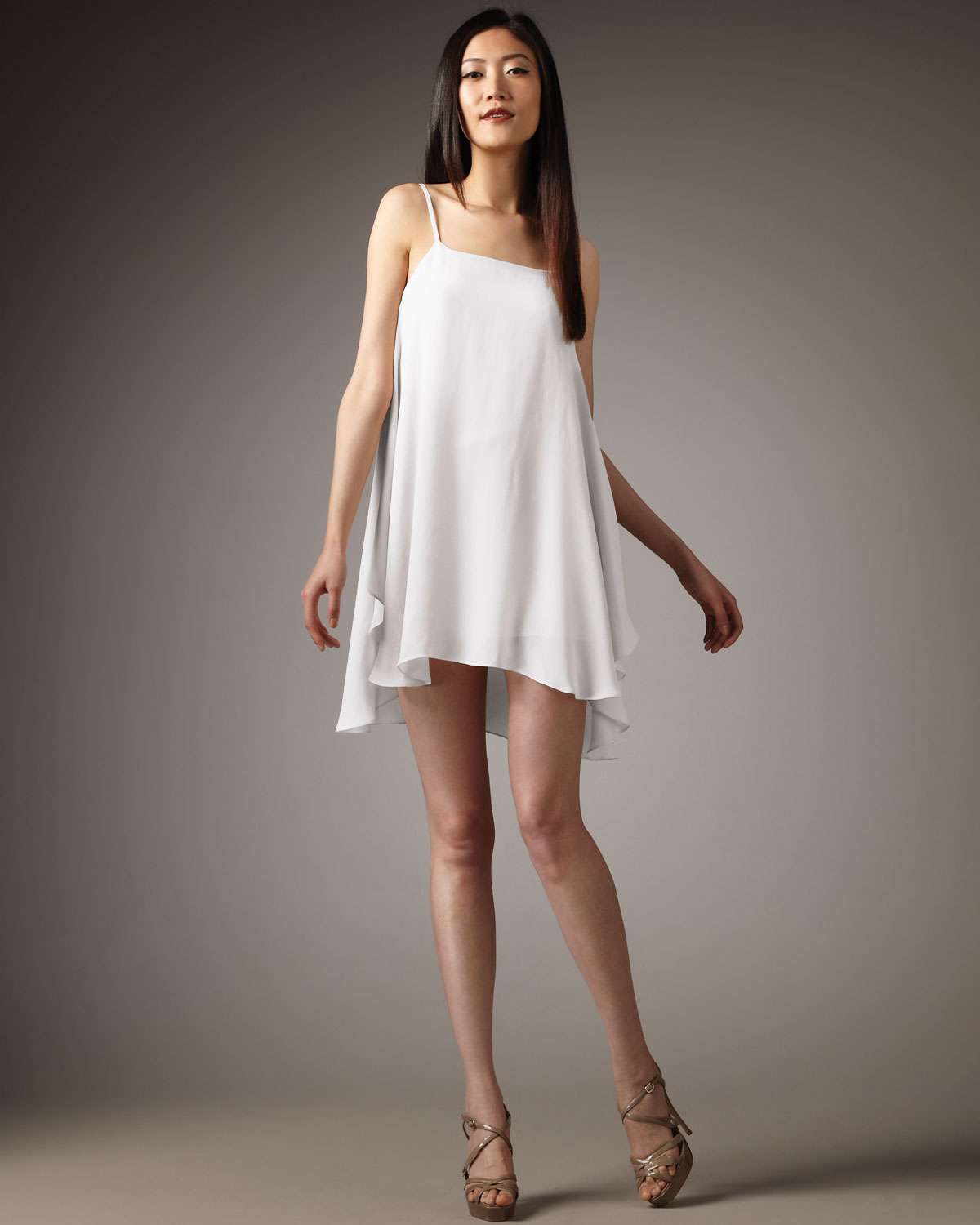 Lyst - Alice + Olivia Cammie Trapeze Dress in White