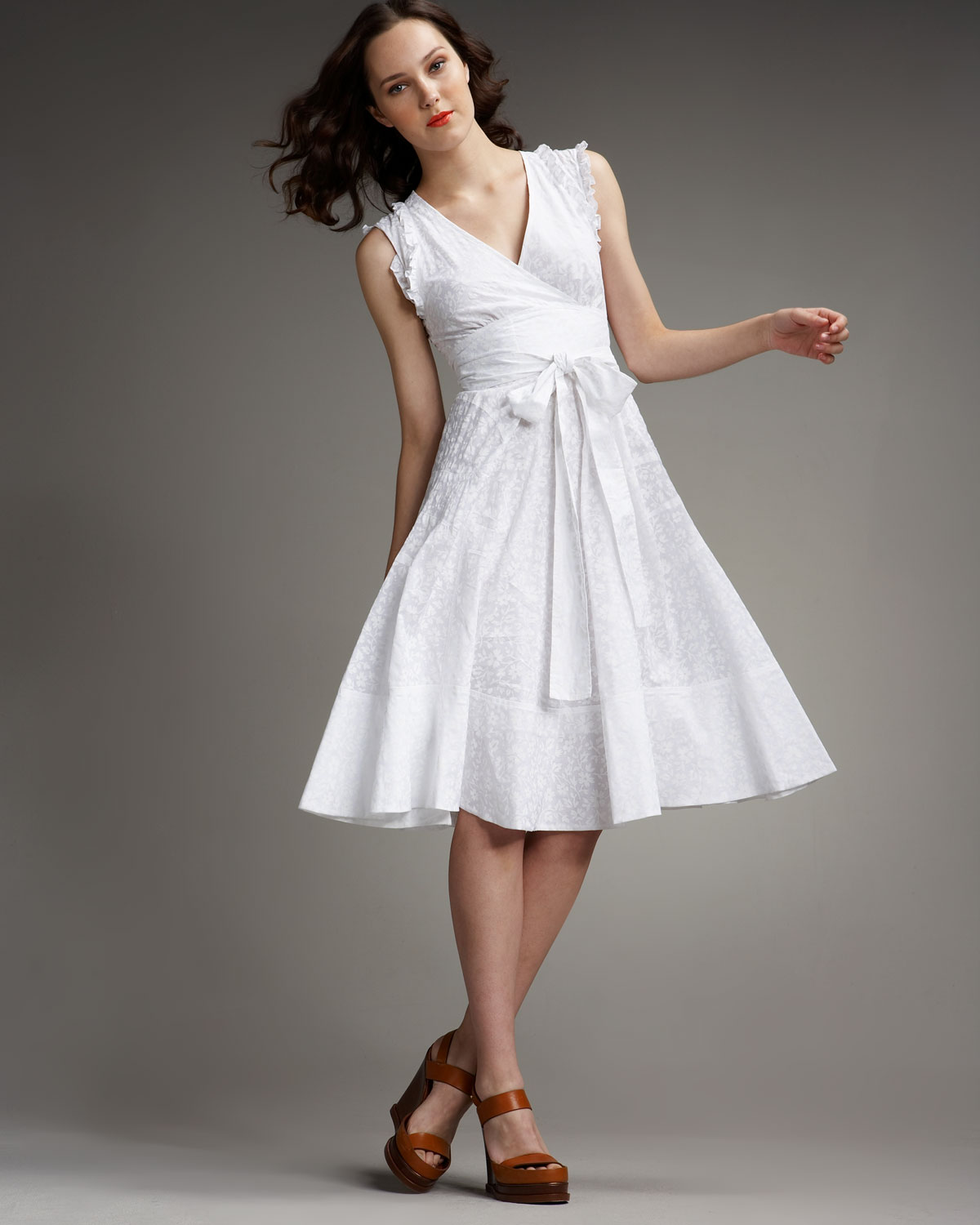 Lyst Marc By Jacobs Amelie Fl Print Swing Dress In White Gallery