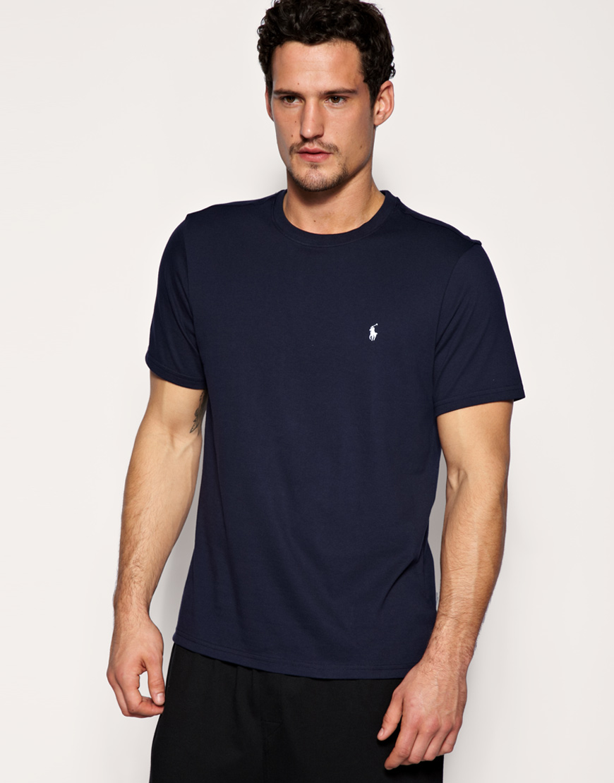 Polo Ralph Lauren Navy Crew Neck T-Shirt Regular Fit in Blue for Men | Lyst