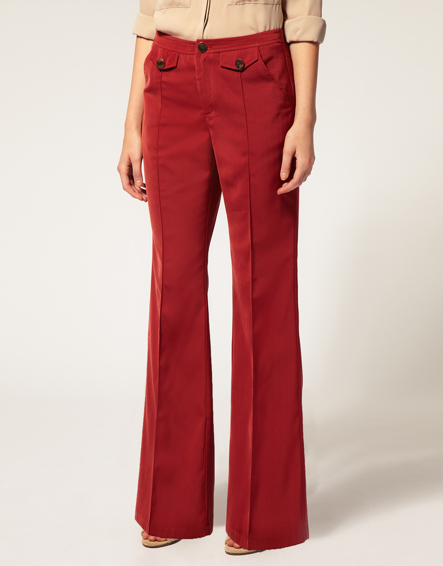 Lyst - Asos Collection Asos Petite Exclusive Hi Waisted Wide Leg ...