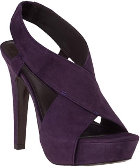 Diane Von Furstenberg Eggplant Zia Suede Platform Shoe in Purple ...