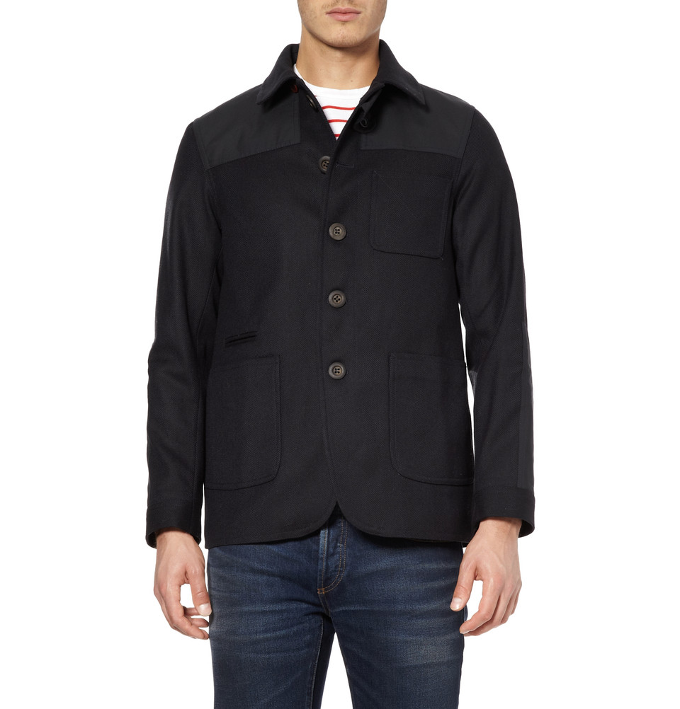 Lyst Oliver Spencer Navy Donkey Jacket in Blue for Men