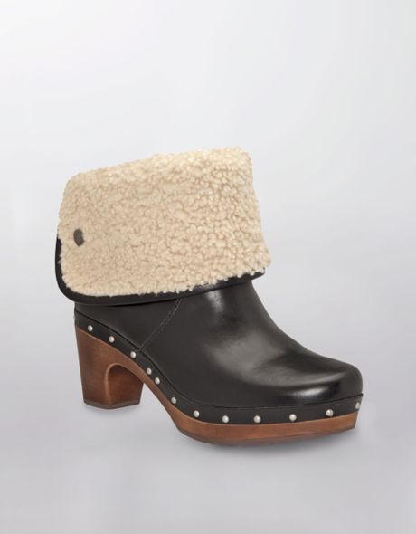 Ugg Lynnea Leather Platform Short Boots in Black | Lyst