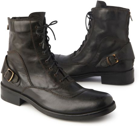 Belstaff Black Stonemaster Laced Boot in Black for Men | Lyst