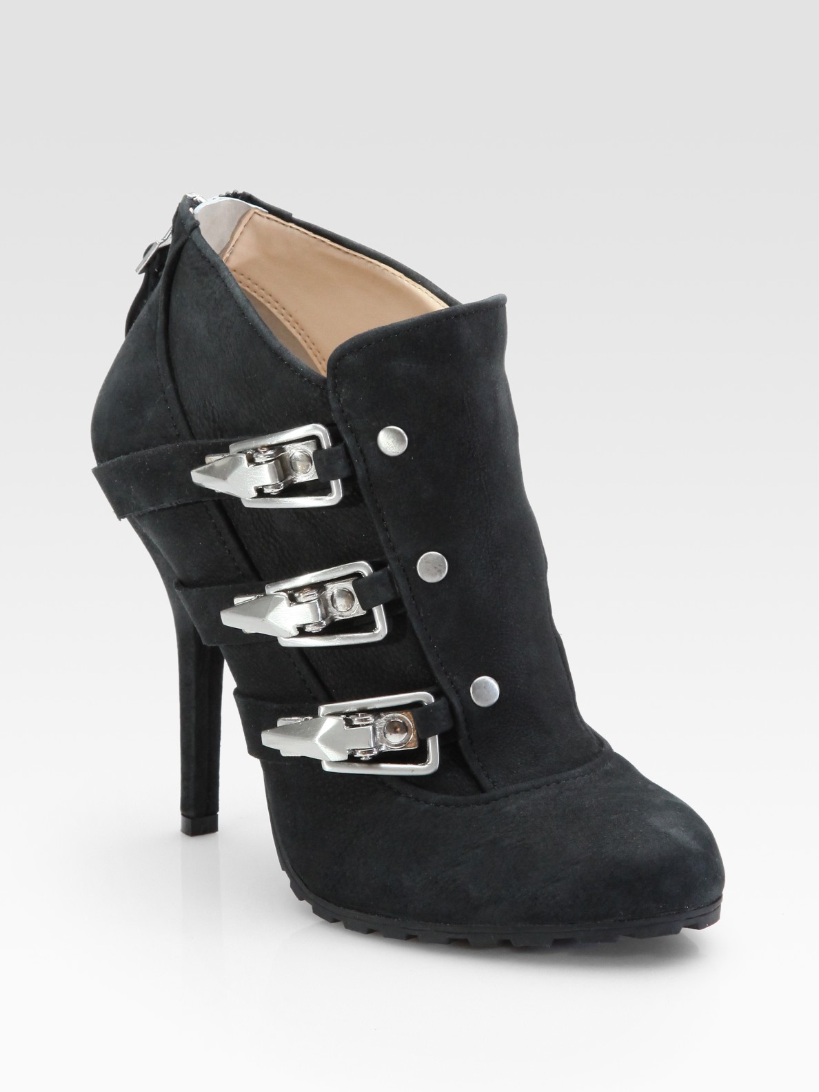 Lyst - Boutique 9 Bondina Suede Ski-clasp Ankle Boots in Black