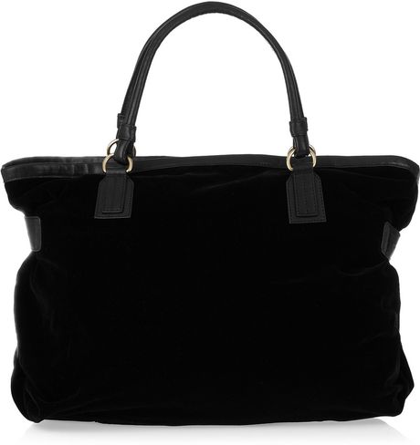 See By Chloé Loki Leather-trimmed Velvet Weekend Bag in Black | Lyst