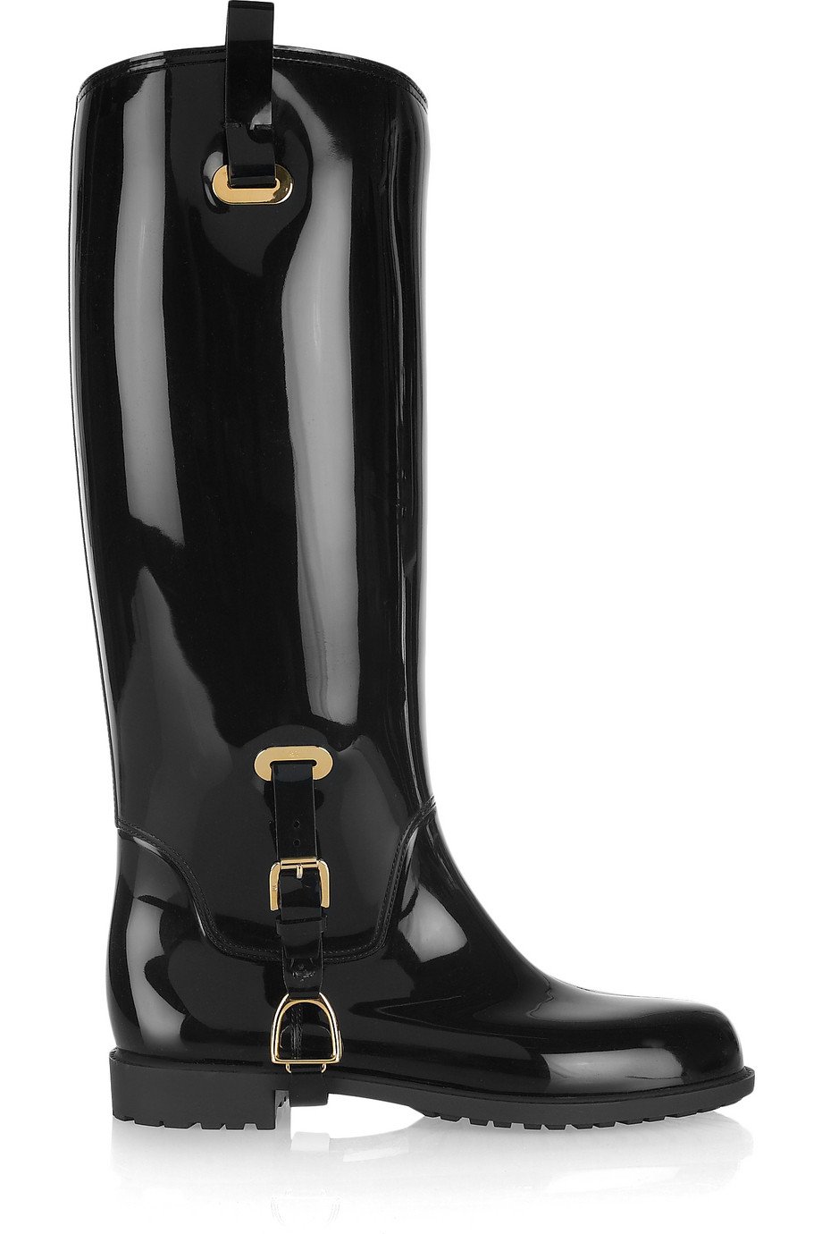 Ralph lauren collection Odette Rubber Rain Boot in Black | Lyst
