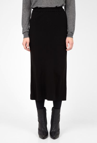 Joseph Anne Midi Length Skirt in Black | Lyst
