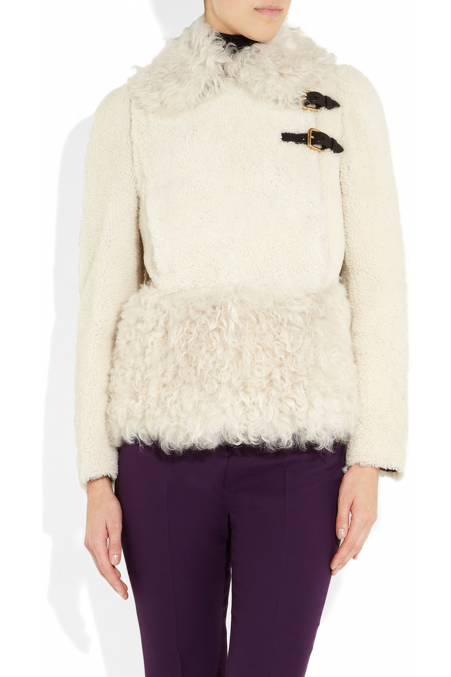 miu miu shearling sneakers