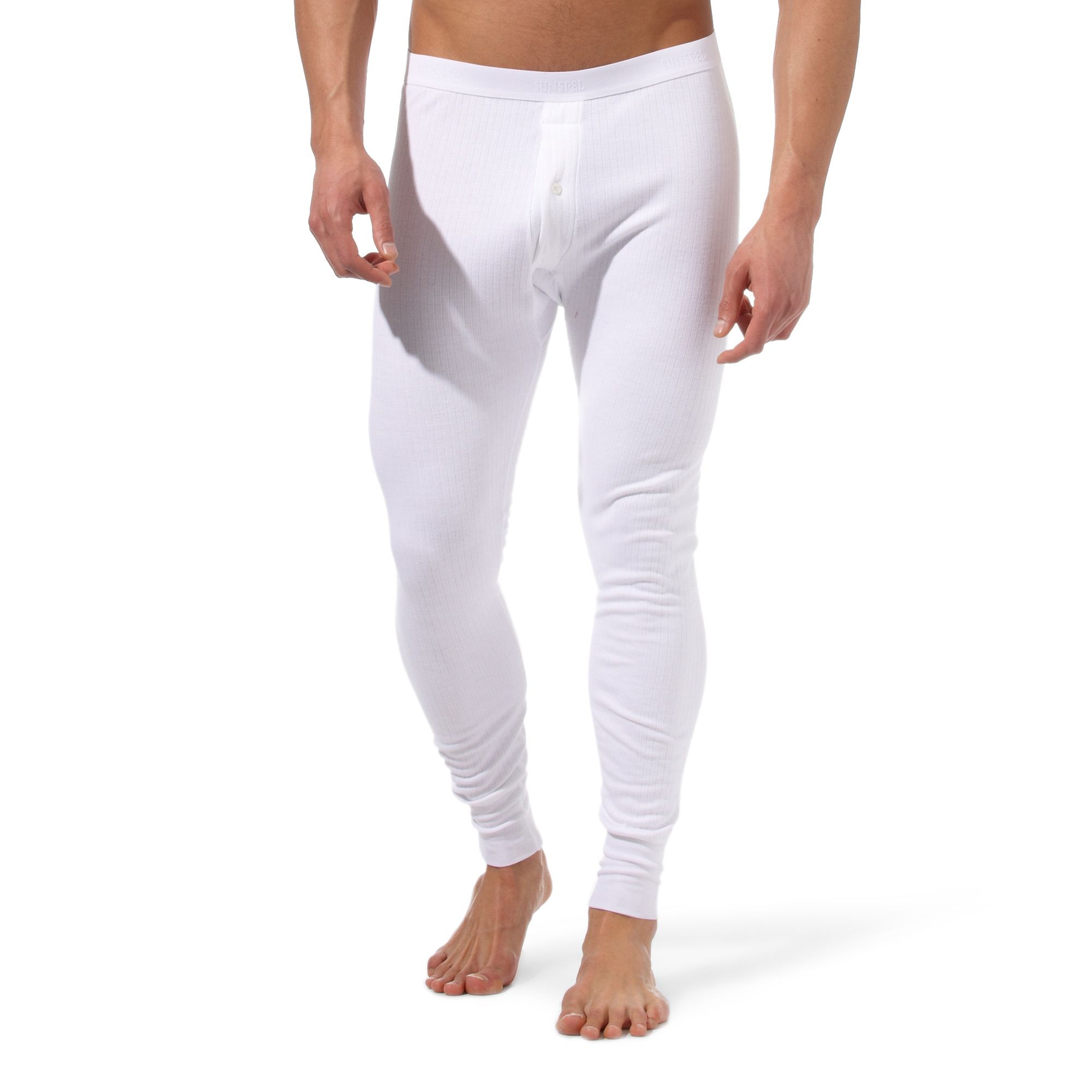 Sunspel Thermal Trousers in White for Men | Lyst