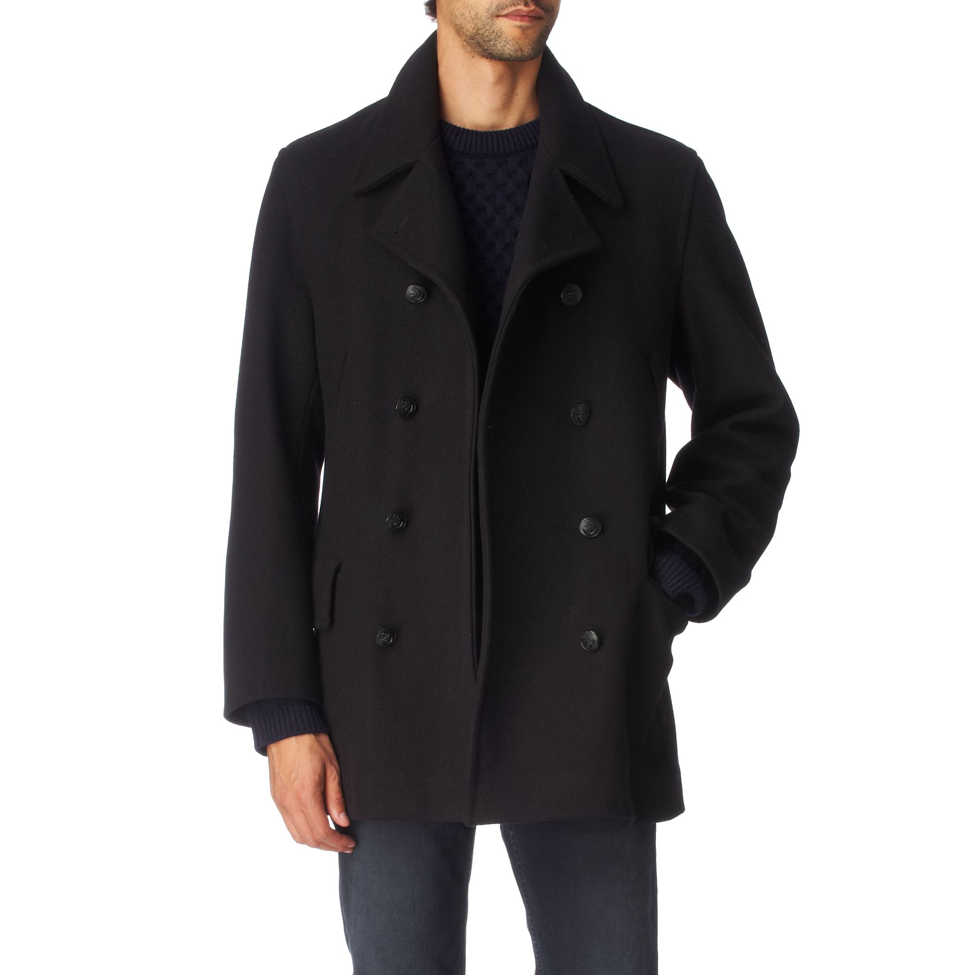 Gloverall Traditional British Naval Reefer Coat in Blue for Men (navy ...