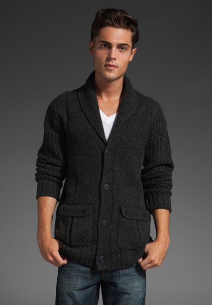 Edun Oversized Shawl Collar Cardigan in Gray for Men (charcoal) | Lyst