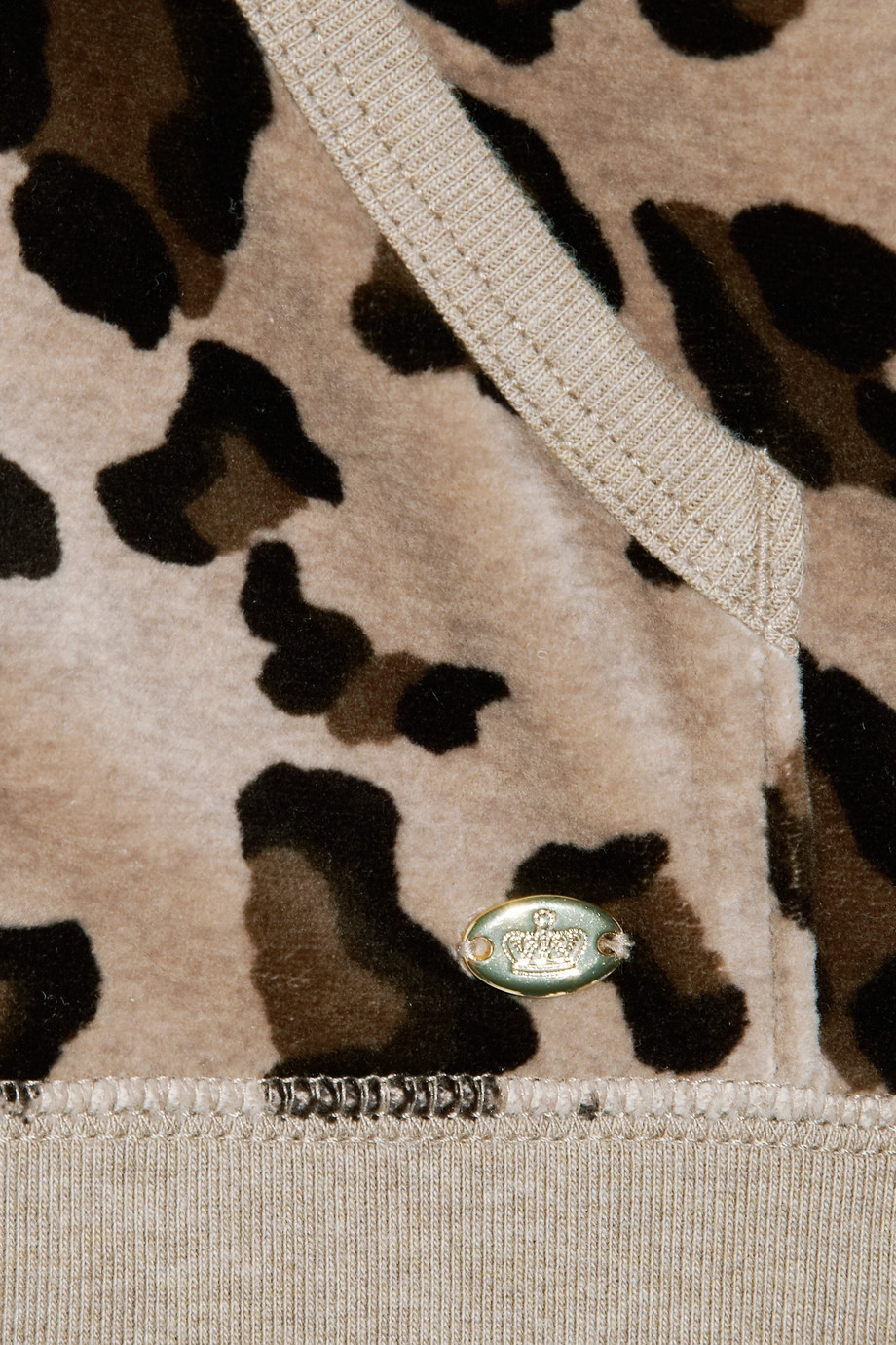 Juicy couture Leopard Print Velour Hooded Top in Natural | Lyst