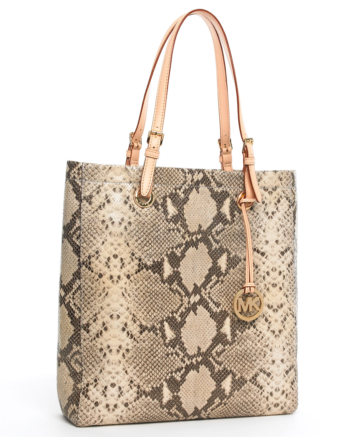 Lyst Michael Kors Jet Set Pythonembossed Large Item Tote Gallery