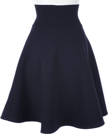Alaïa Virgin Wool and Polyester Blend Knit Patineuse Circle Skirt in ...