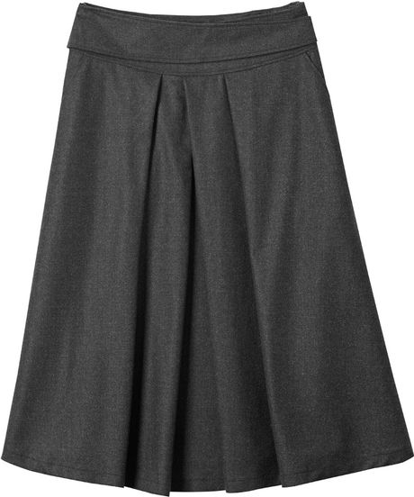 Toast Fine Wool Pleated Skirt in Gray (charcoal) | Lyst