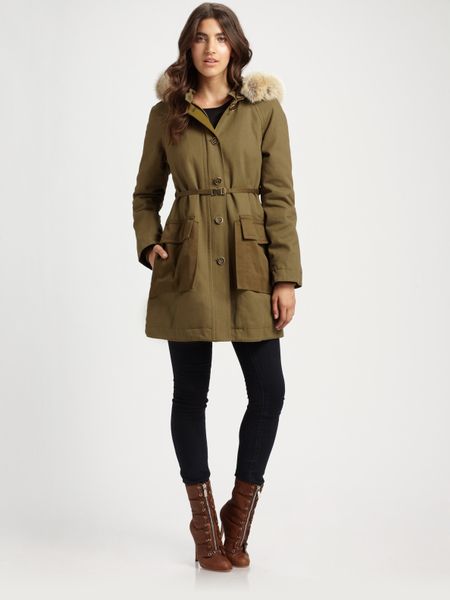 Marc By Marc Jacobs Delancey Parka in Yellow (mustard) | Lyst