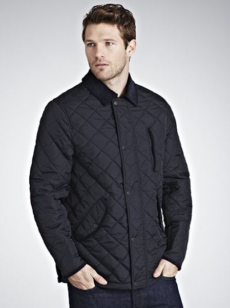 John Lewis Men Classic Quilted Jacket Navy in Blue for Men (navy) | Lyst