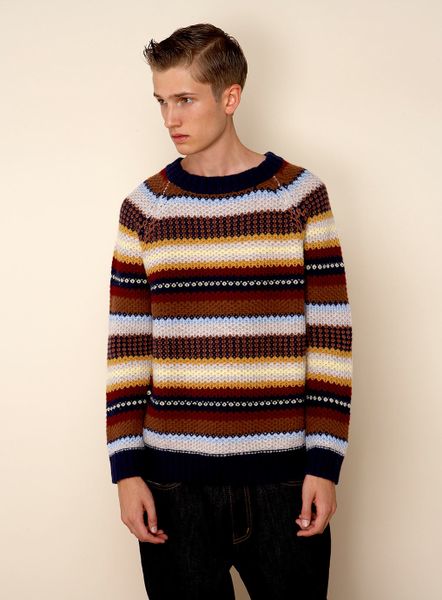 Topman Multi Coloured Stripe Jumper in Multicolor for Men (red) | Lyst