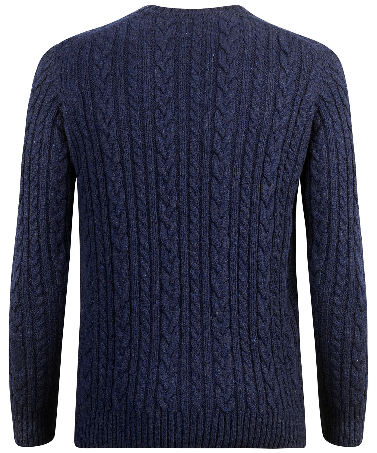 Lyst - Edwin Navy Cable Knit Crew Neck Jumper in Blue for Men
