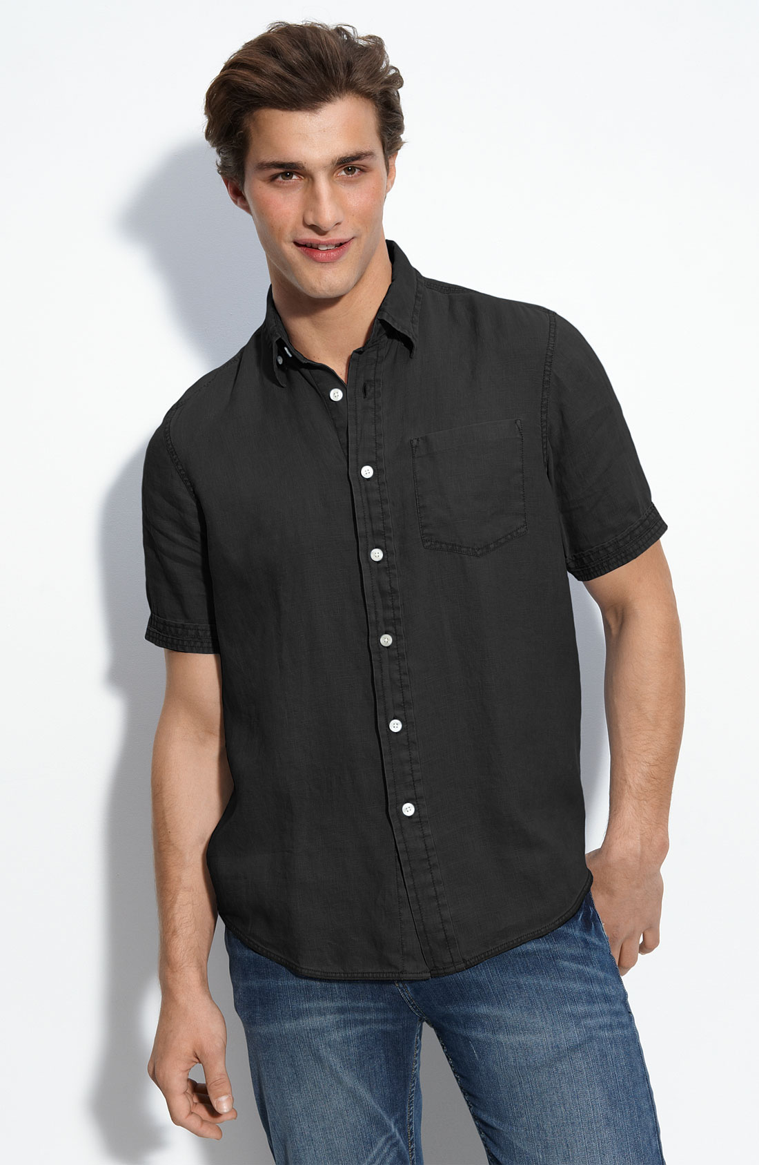 Tommy Bahama Tommy Bahama Gone Linen Sport Shirt in Black for Men | Lyst