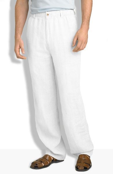 Tommy Bahama Linen On The Beach Pants in White for Men (end of color ...