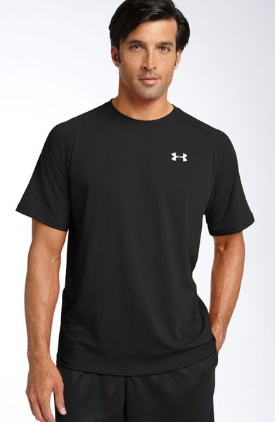 Under Armour Ua Tech™ Heatgear® T-shirt in Black for Men (black / white ...