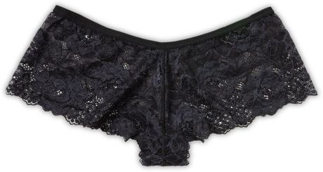 Felina Lush Lace Cheeky Boyshorts in Black | Lyst