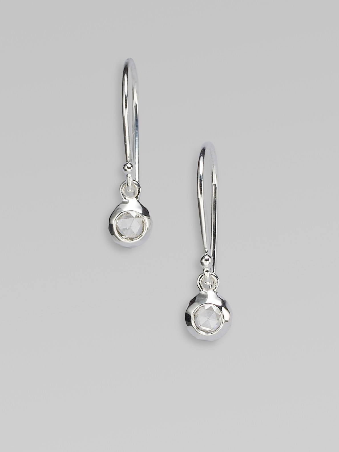 Lyst Ippolita Diamond Sterling Silver Drop Earrings In Metallic Gallery