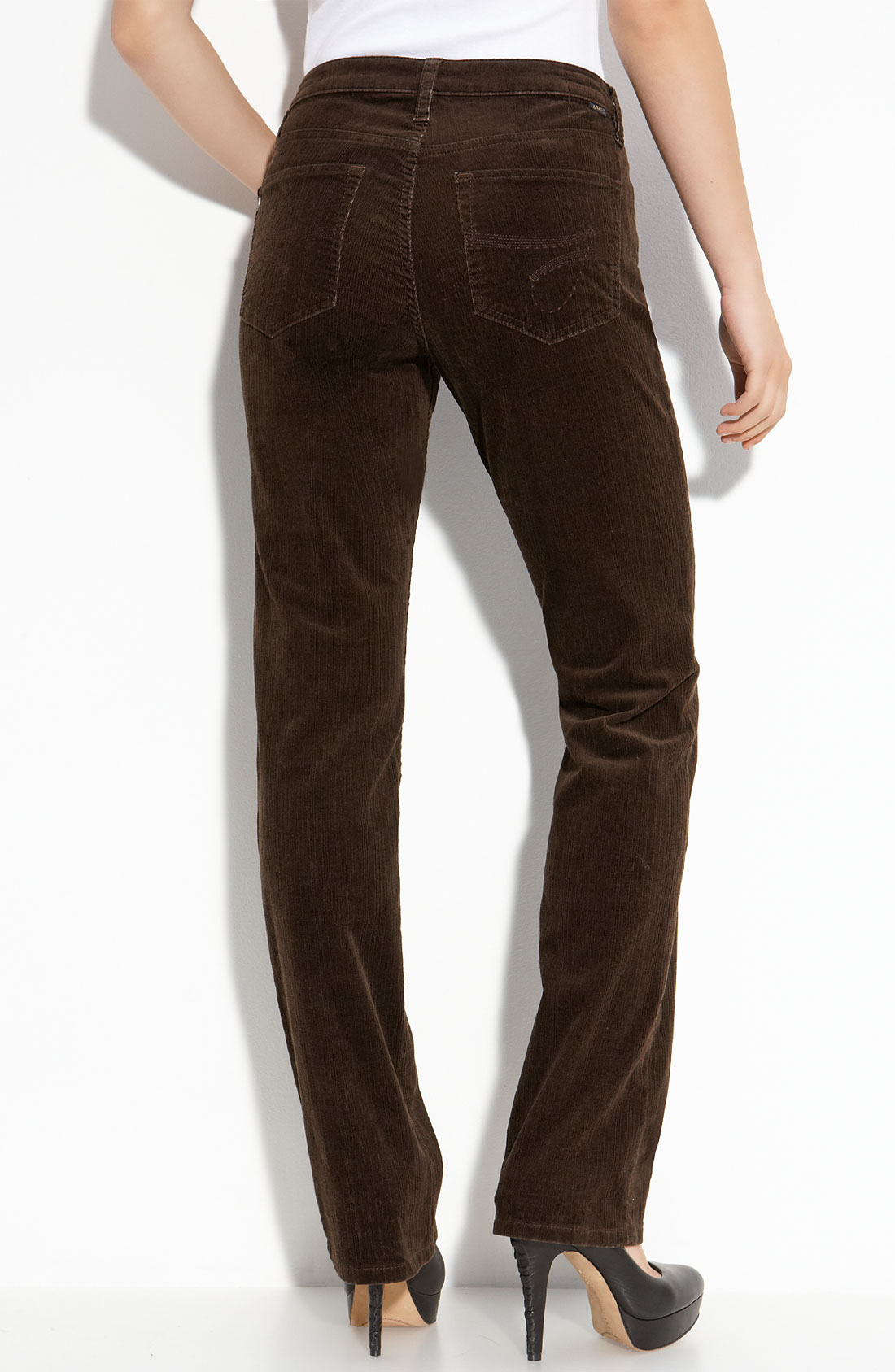 Jag Jeans Libby Straight Leg Corduroy Pants (petite) in Brown (dark ...