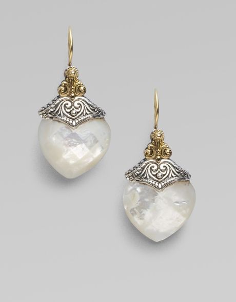 Konstantino Sterling Silver & 18k Gold Mother-of-pearl Earrings in ...